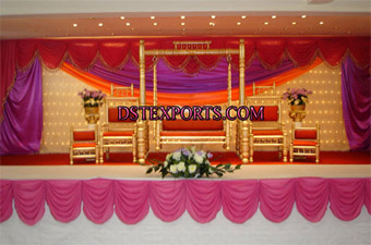 Asian Wedding Golden Swing Stages