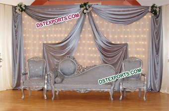 Asian Wedding Silver Furniture Sets