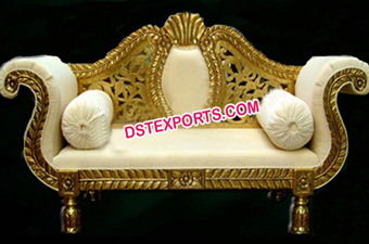 Asian Wedding Golden Brass Metal Two Seater