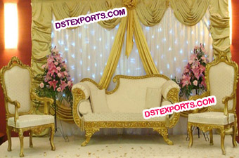 Asian Wedding Gold Furniture Set