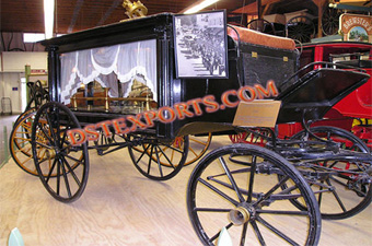 Beautiful Black Glass Covered Funeral Carriage