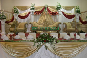 Muslim Wedding Gold Furniture Stage