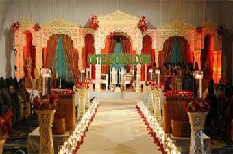 rajwada wedding stage decoration