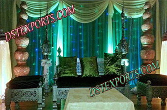 Wedding Mehndi Stage White Furniture