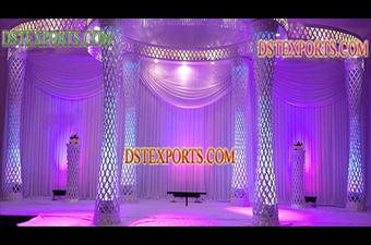 Wedding Fiber Crystal Six Pillars Mandap