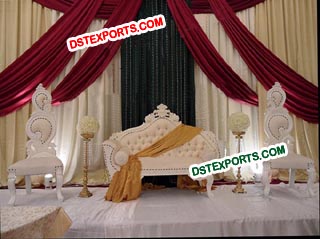 Asian Wedding Elegant White Furniture Set