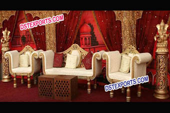 Latest Asian Wedding Golden Furniture For Wedding