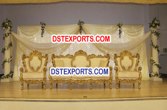 Latest Asian Wedding Golden Sofa Furniture