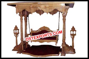 Royal Wedding Wooden Carved Swing