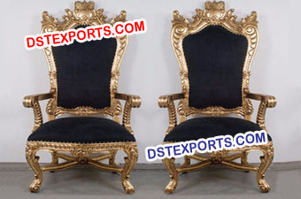 Wedding King Queen Throne Chair Set