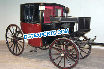 Royal Antique Glass Covered Horse Buggy
