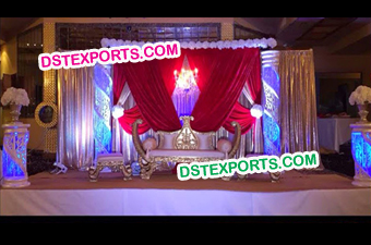 Wedding Stage With Maharaja Sofa Set