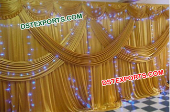 Indian Wedding Gold Backdrop Curtains