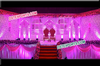 Wedding Stage Heavy Carved Backdrop