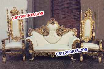 Golden Maharaja Brass Metal Sofa Set