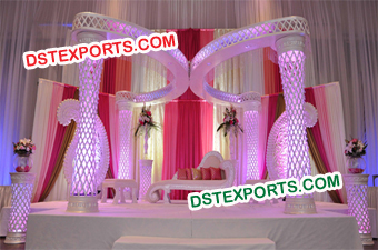 Wedding Fiber Crystal Mandap With Butterfly Style