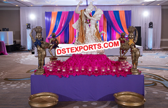 Hindu Shadi Entrance Radha Krishna Stage Decorat