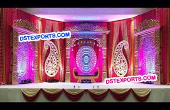 Rajasthani Wedding Stage Golden Decorations