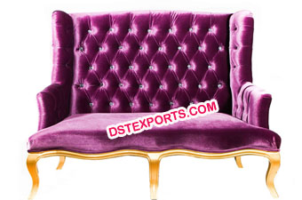 Royal Look Lavender Wedding Tufted Sofa