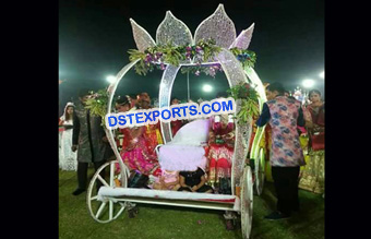 Lotus Crystal Cinderella Carriage For Bride Entry