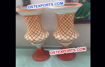 Wedding Fiber Decorated Pots