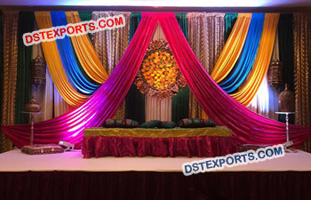 Indian Wedding Pleeted Backdrop Curtains