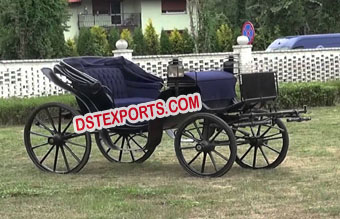 Two Seater Black Horse Carriage