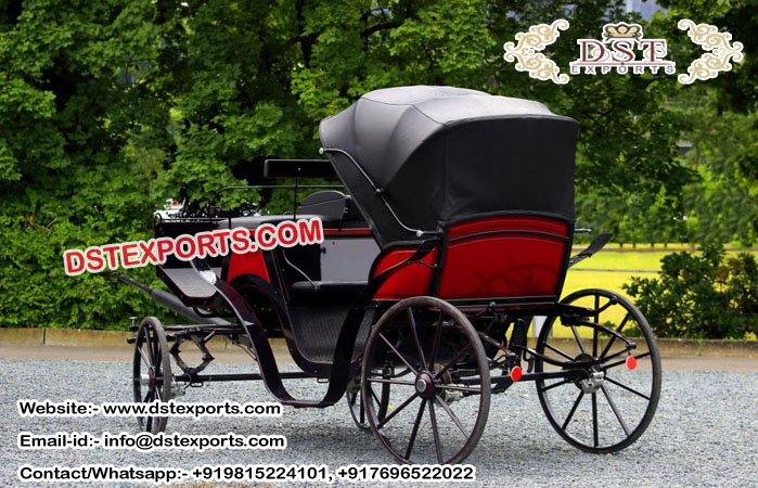New Black Vintage Horse Carriages
