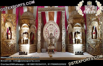 Latest Stage Decor with Temple Panels