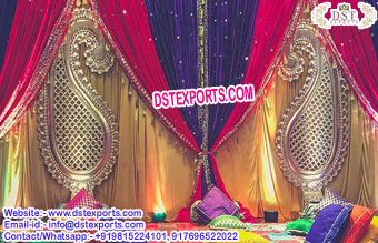 Indian Wedding Stage Backdrop Curtain Decor