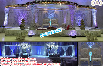 Glamorous Crystal Wedding Mandap & Stage