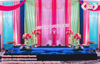 Punjabi Style Wedding Zari Backdrop Curtains