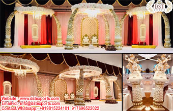 Grand South Asian Trunk Pillar Wedding Mandap
