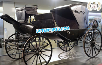 Blackish landau Style Horse Carriage/Buggy