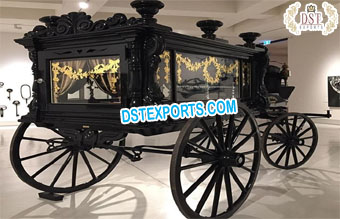 Australian Black Funeral Horse Carriage