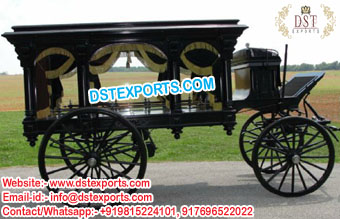 Victorian Style Funeral Horse Buggy/Hearse
