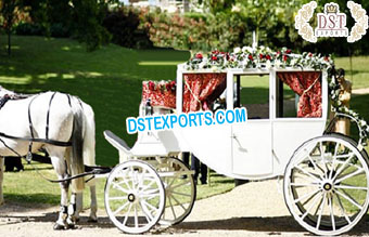 Royal Wedding Ceremony White Horse Carriage