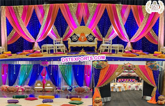 Indian Wedding Sangeet Stage Backdrop Curtain