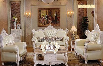 Classic White & Cream Sofa Set Furniture