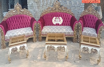 Royal Golden Hand Carving Sofa Set
