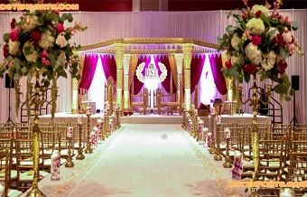 Modern Maharaja Wedding Mandap Setup