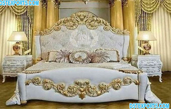 Royal Style King Size Bed & Side Tables