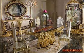 Golden Baroque Style Dining Room Furniture