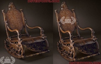 Dark Brown Traditional Look Rocking Chairs