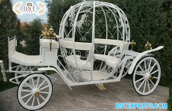 White Pumpkin Carriage for Wedding Rides