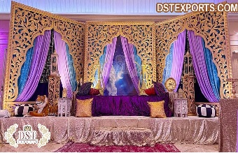 Golden Arch Style Mehndi Stage Frames