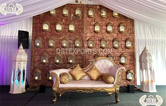 Exclusive Jharokha Style Fiber Candle Wall