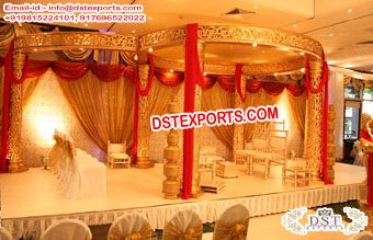 Indian Wedding Hall Mandap Decoration Setup