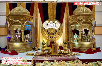 Sri Lankan Wedding Golden Temple Stage�