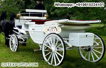 Modern White Wedding Chariot in Open Style